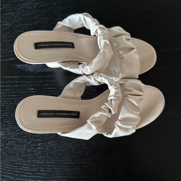 French Connection Ruffled Cream Heels - Picture 10 of 16